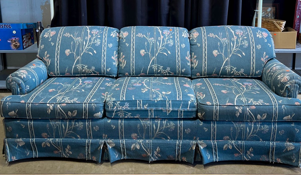 Floral Upholstered Sofa – 84x37x32 Inches needs cleaning 