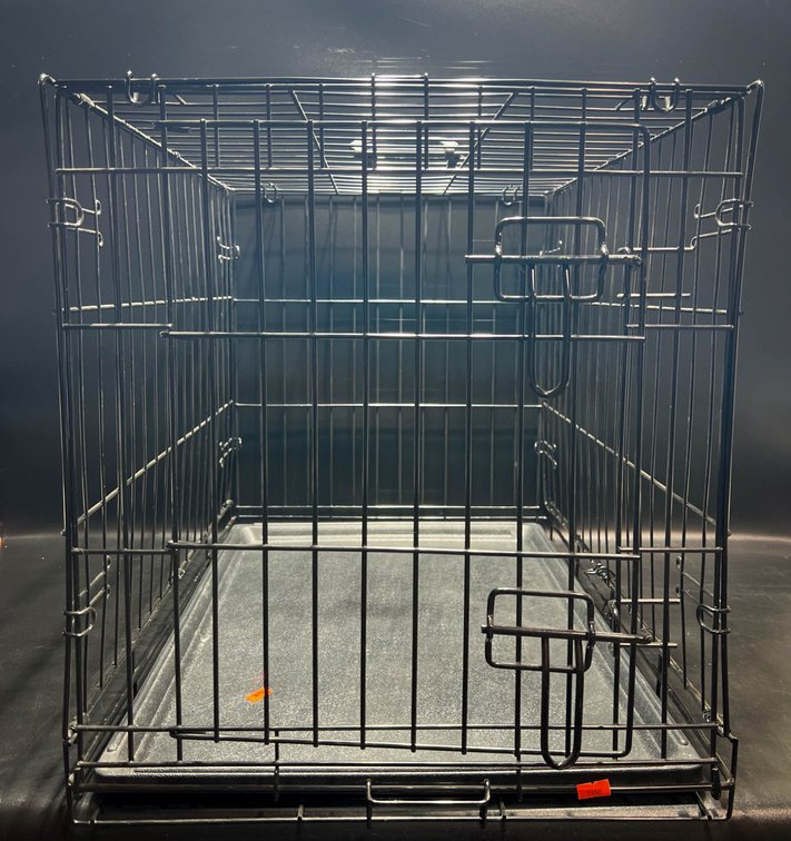 Wire Dog Crate With Plastic Tray, 24 Inches Tall