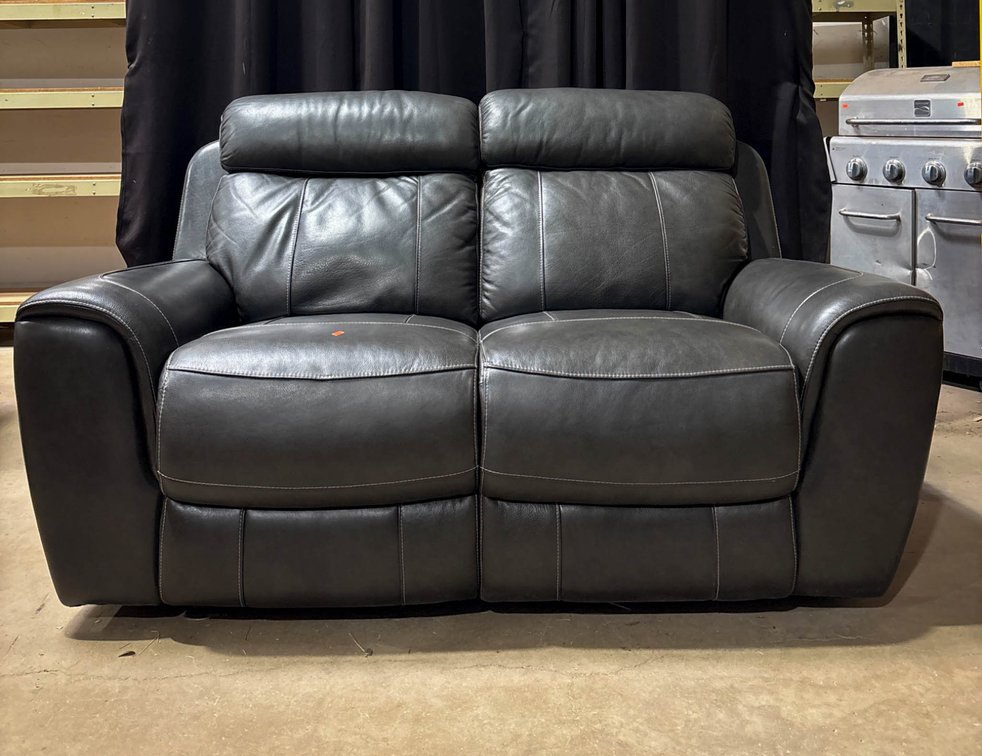 Leather Power Reclining Loveseat