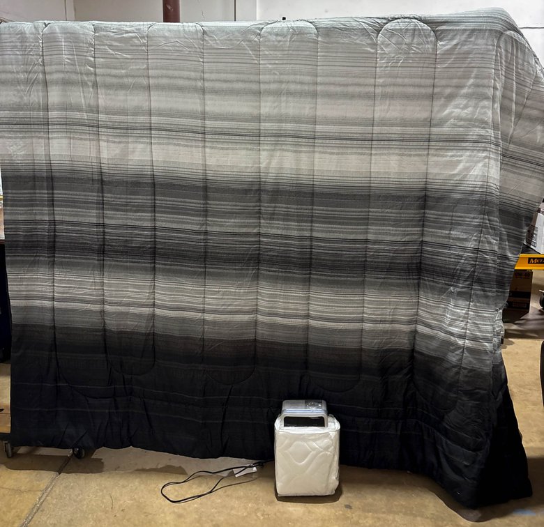 King-Sized Polyester Comforter Set and Emerson SmartSet Clock Radio