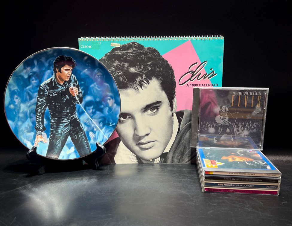 Elvis Presley ’68 Comeback Plate, Calendar, and CD Collection