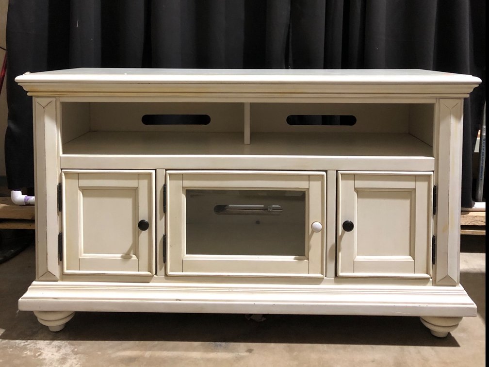 Cream Wooden Media Console