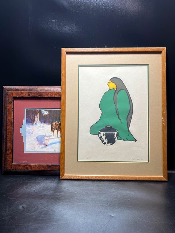 Two Framed Artworks Featuring John Horton Signed Limited Edition and Horse Scene