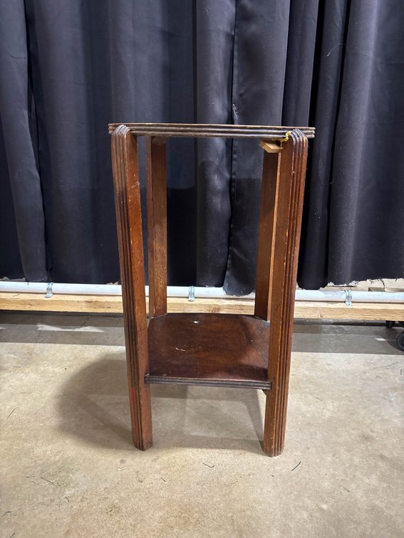Wooden Plant Stand with Two Tiers, 27 Inches Tall