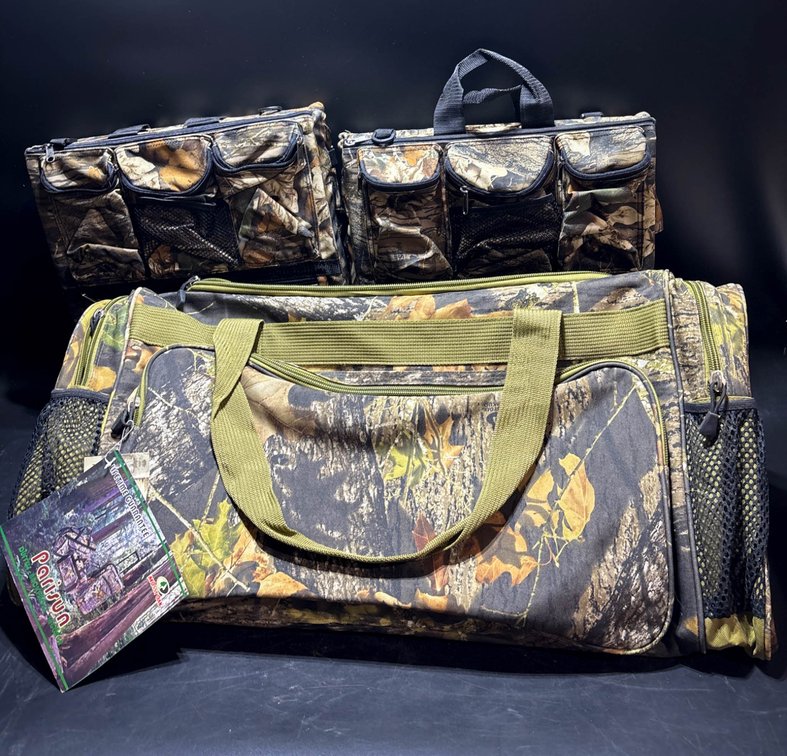 Mossy Oak Camouflage Duffle Bag and Portable Seat Sets