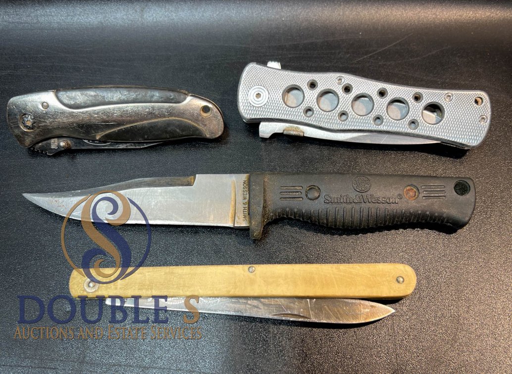 Four Folding and Fixed-Blade Knives
