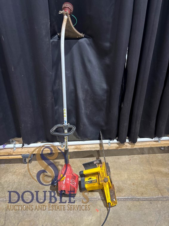 Homelite Gas String Trimmer and McCulloch Electric Chainsaw Lot
