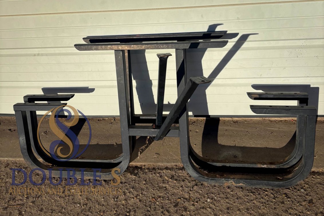 Picnic Table Legs and Under Support in Metal Construction