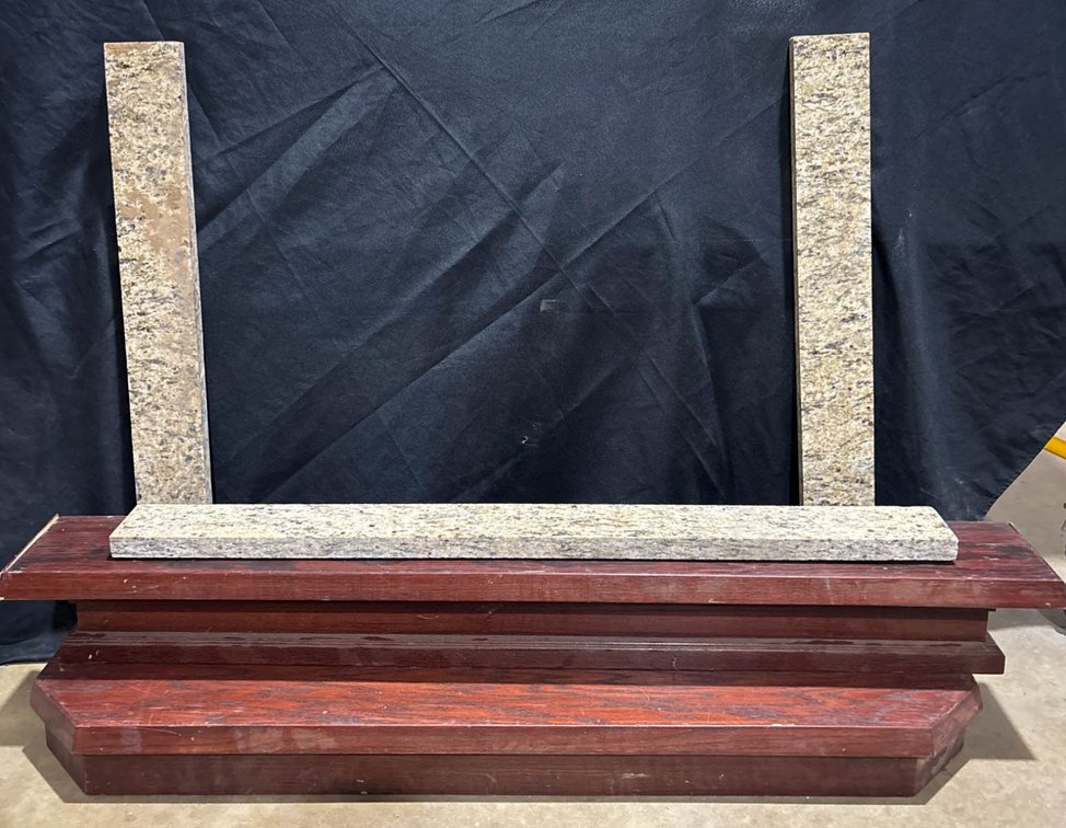 Granite and Wood Mantelpiece Components
