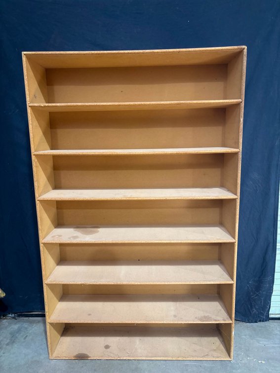 Wooden Bookshelf with 7 Shelves, L=12” W=47” H=75”