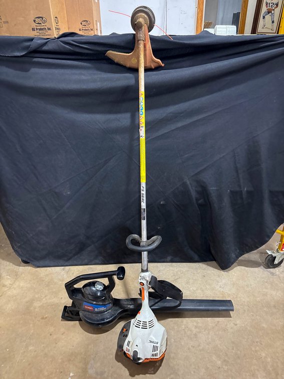Stihl FS 56 RC Trimmer and Toro Super Blower Combo
