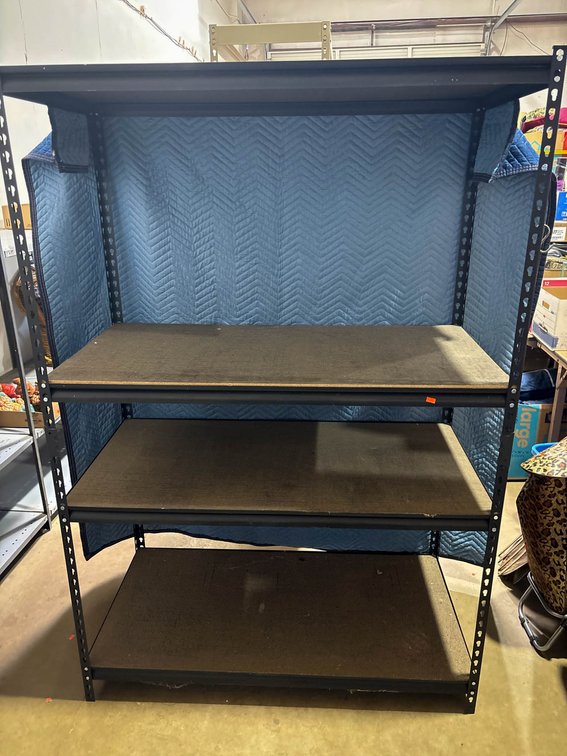 Industrial Metal Shelving Unit with Adjustable Shelves, L=24” W=49” H=71”