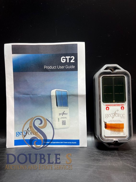 Geoforce GT2 Asset Tracker with User Guide and Adhesive Strips