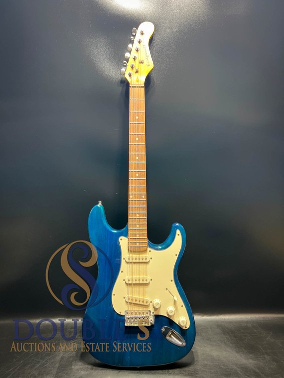 Bridgecraft Electric Guitar with Blue Finish and Maple Neck