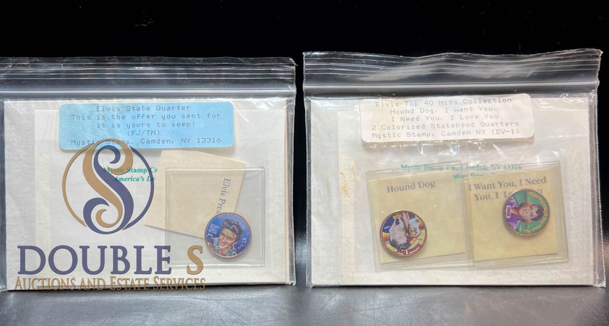 Colorized Elvis Presley State Quarters in Protective Packaging