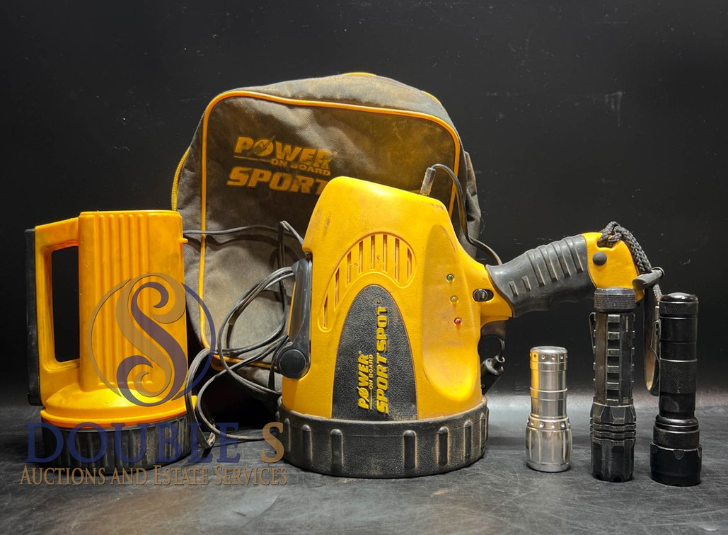 Flashlights and Spotlights Lot with Carrying Bag
