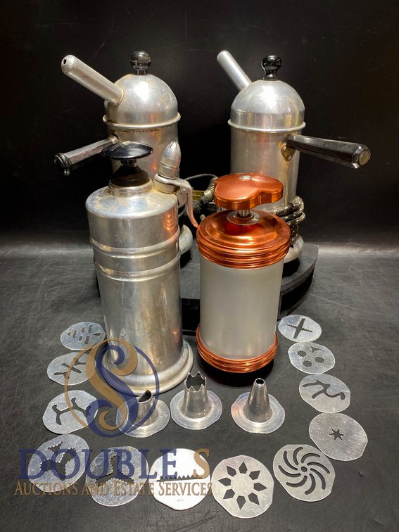 Vintage Aluminum Kitchen Tools: Pastry Presses, Cream Whippers, and Accessories