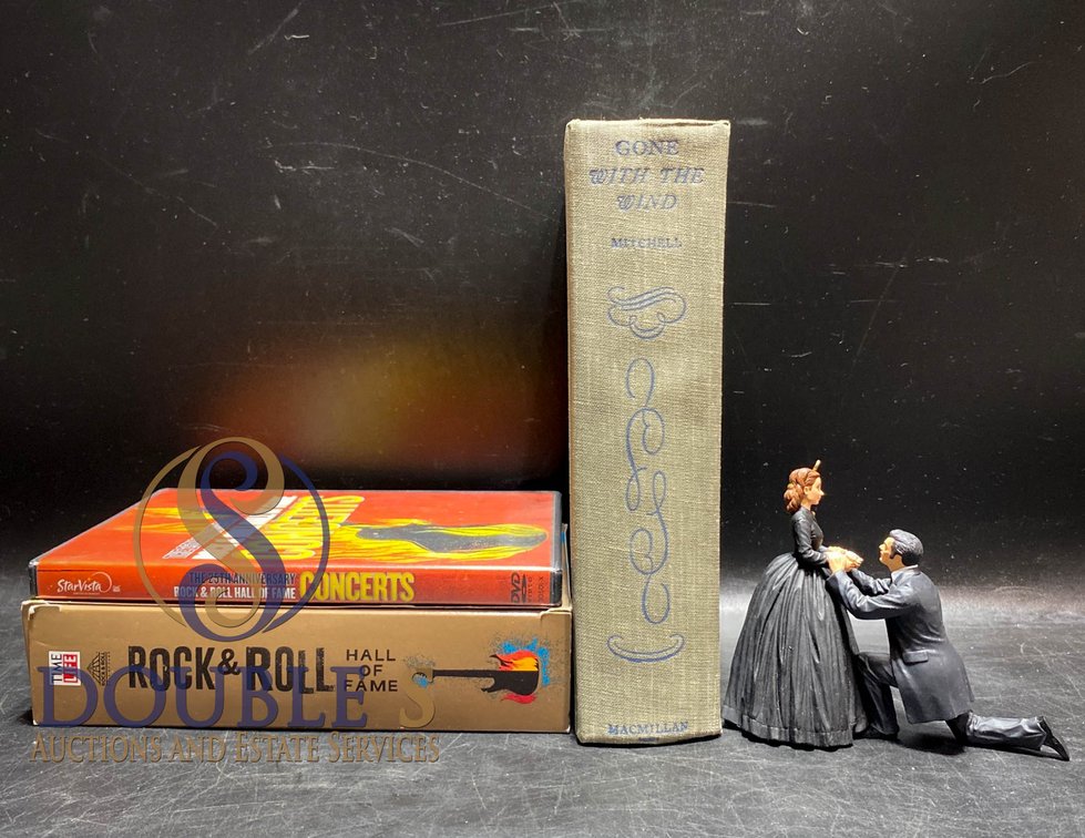 Gone with the Wind Figurine, Hardcover Book, and Rock & Roll Hall of Fame DVD Sets