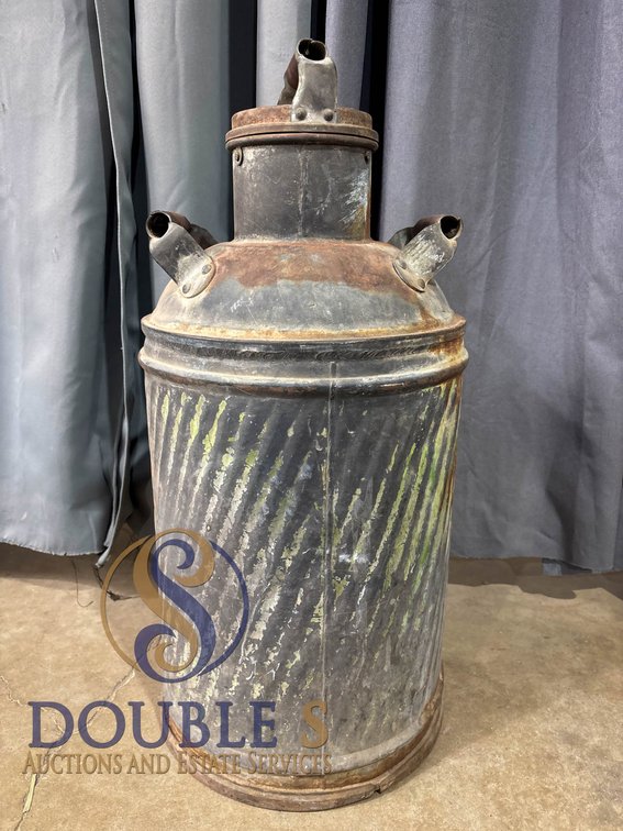 Metal Container With Handles, H=28”, D=14”