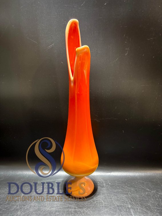 Orange and Yellow Stretch Glass Vase