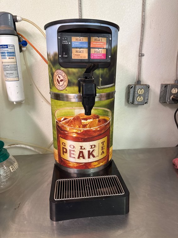 Gold Peak Tea Dispenser with Three Flavor Options