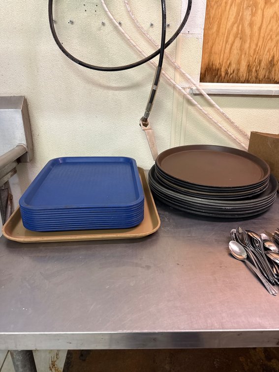 24 Serving Trays in Assorted Sizes and Colors 14 in and 16 inches