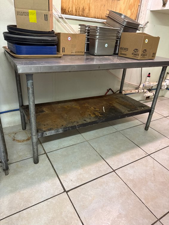 Stainless Steel Table With Undershelf 60 x 30 x 34