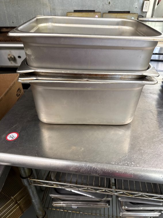 4 Stainless Steel Steam Table Pans 10 x 13