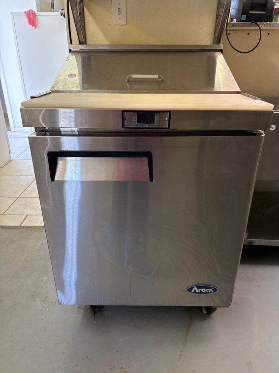 Atosa MSF8301 Stainless Steel Salad Prep Table and Refrigerator Unit
