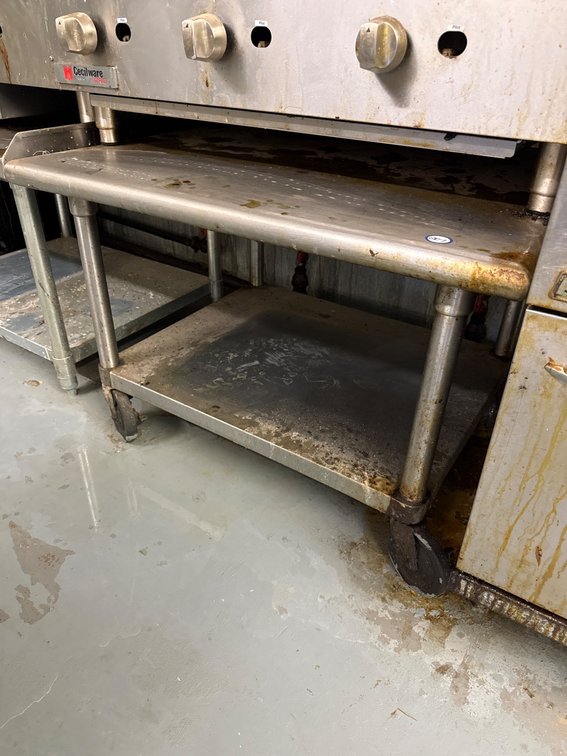 Stainless Steel Commercial Griddle Stand with Caster Wheels