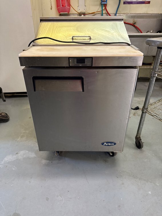 Atosa MSF8301 Stainless Steel Commercial Salad Prep Table Refrigerator 27.5 x 30x 44