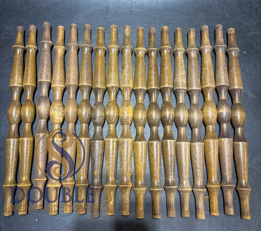 17 Wooden Spindles, 12 Inches Each