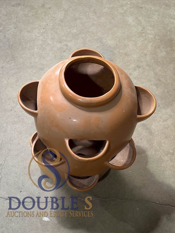 Terracotta Strawberry Pot with Multiple Planting Pockets, 17x14.5 Inches