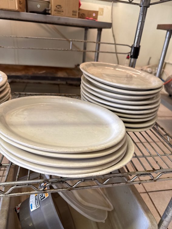 15 Oval Platters, 11 Inches by 9 Inches, White Ceramic