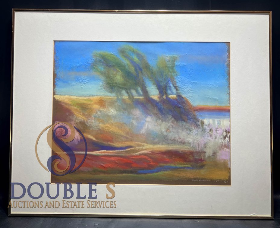 Framed Pastel Artwork by Newton McMahan, 22x28 Inches