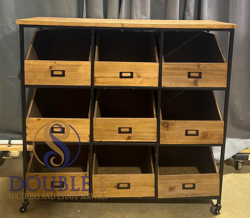 Industrial Storage Unit with Nine Drawers