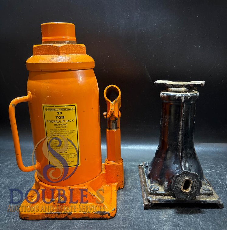 20-Ton Central Hydraulics Hydraulic Jack and Cast Iron Mechanical Jack Set