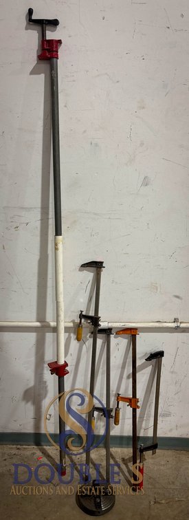 Pipe Clamp, Bar Clamps, and Metal Base