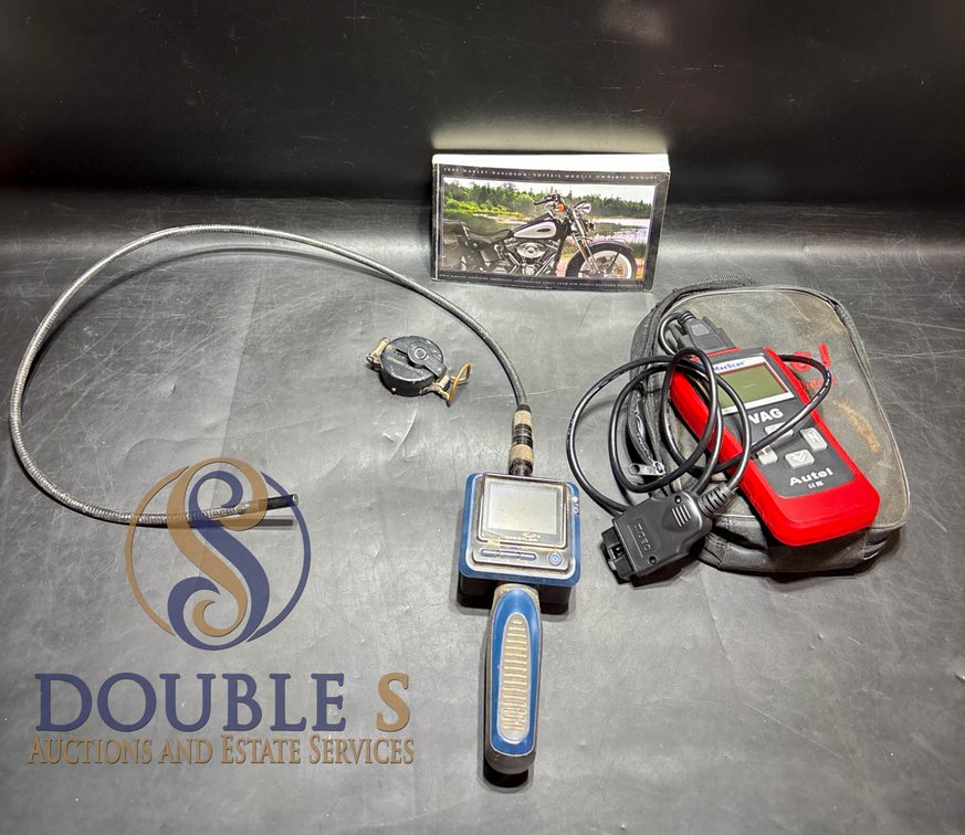 Harley-Davidson Manual, Inspection Camera, Compass, and Autel Scanner Lot