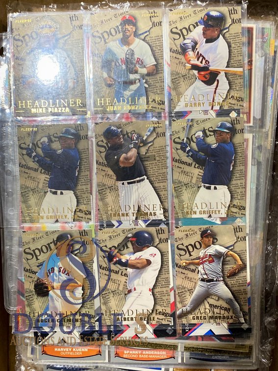 Baseball Cards Featuring Various Players and Editions