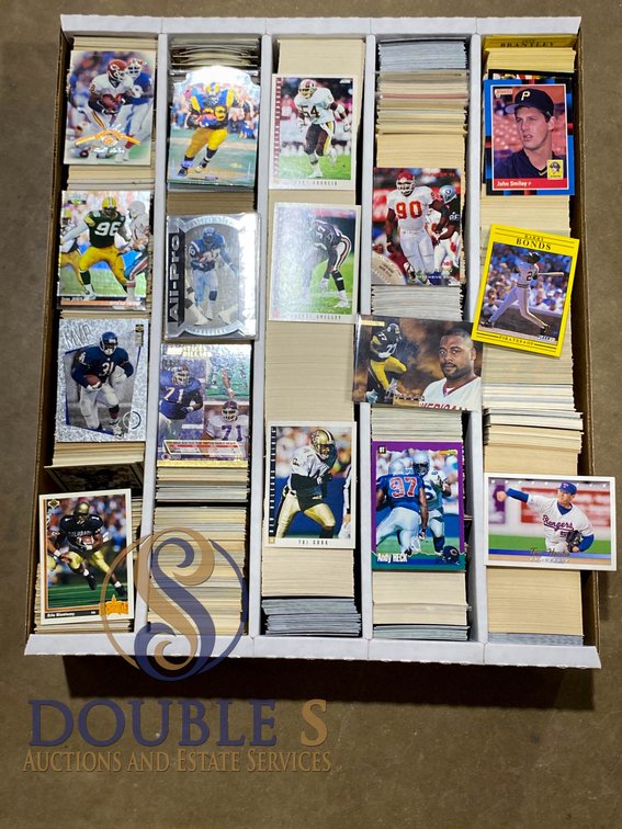 Baseball and Football Trading Cards in Organizer