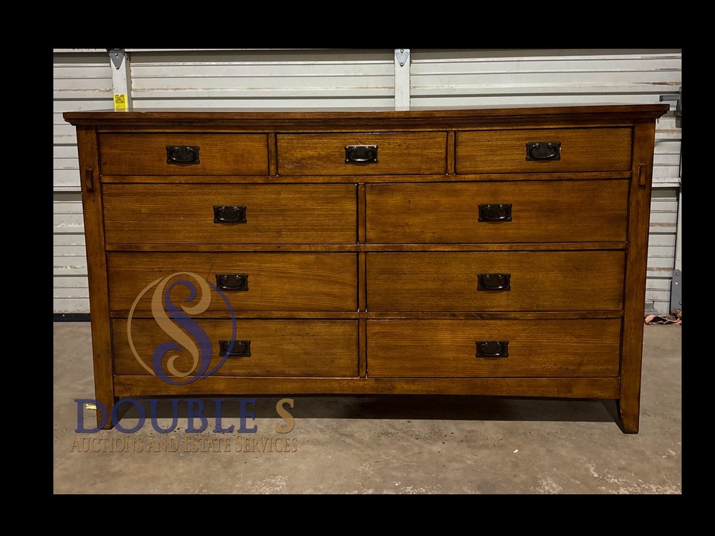 Wooden 9-Drawer Dresser