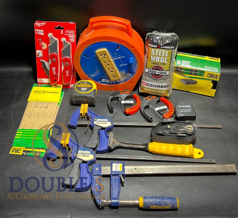 Hand Tools and Accessories, Including Milwaukee, Irwin, and Stanley Brands