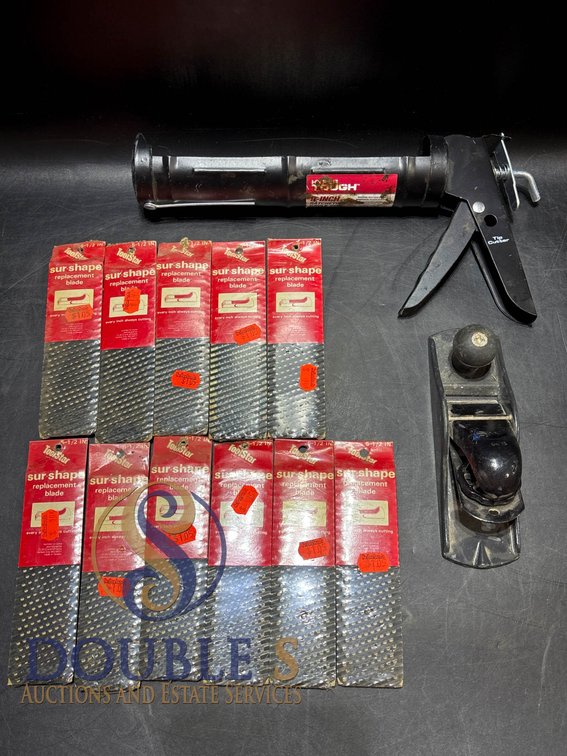 Toolstar Sur-Shape Replacement Blades, Metal Caulk Gun, and Hand Plane