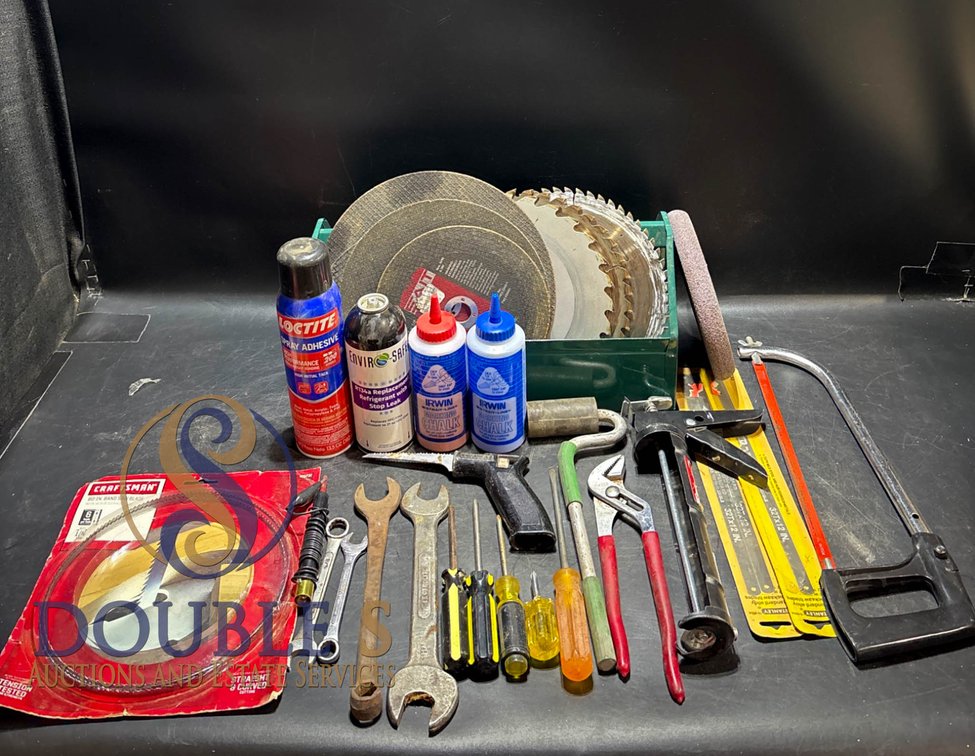 Tools, Blades, and Consumables Including Toolbox, Wrenches, and Saw Blades