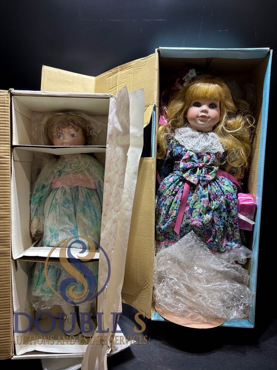 Two Collector's Porcelain Dolls: Betty Jane Carter and Marie Osmond Twin Series