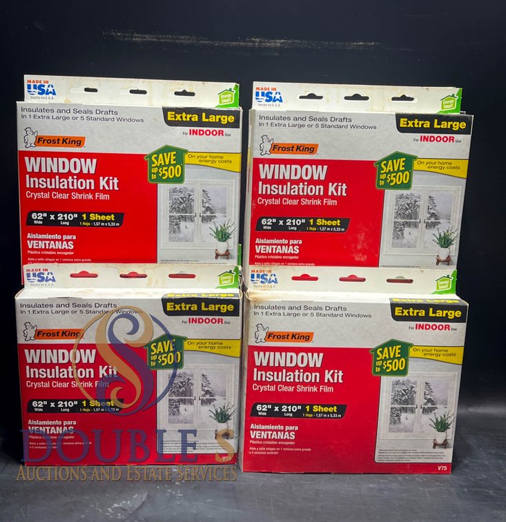 4 Frost King Extra Large Indoor Window Insulation Kits, 62 x 210 Inches