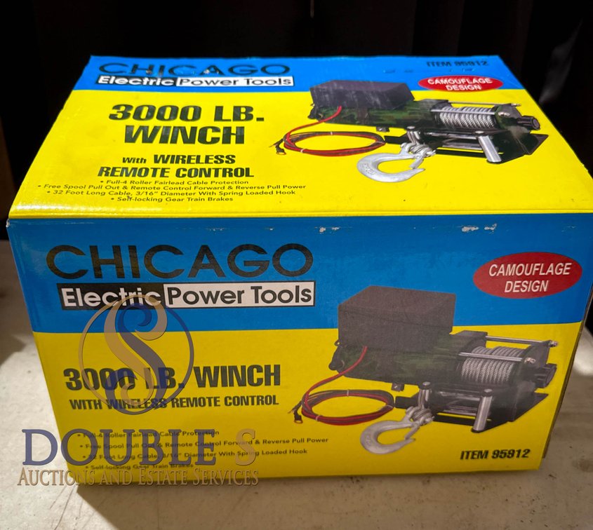 Chicago Electric Power Tools 3000 lb. Electric Winch With Wireless Remote Control