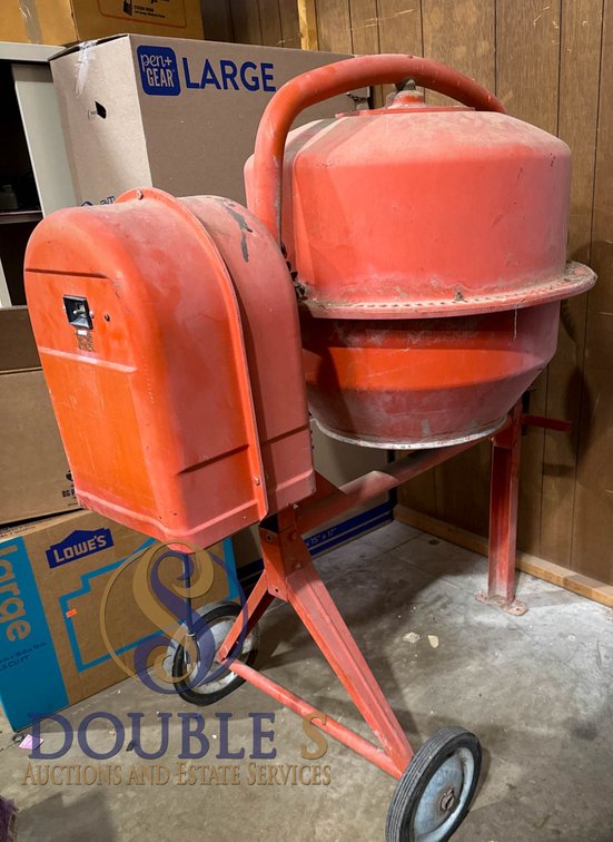 Portable Electric Cement Mixer on Wheels