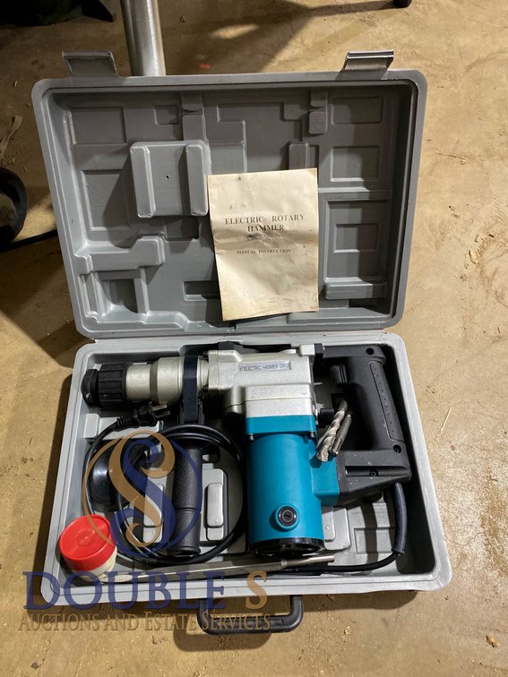 1-Inch Electric Hammer Drill with Case and Accessories
